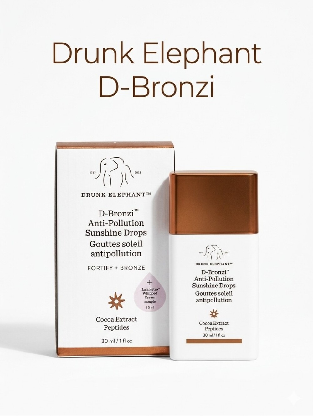 Drunk Elephant D-Bronzi Anti-Pollution Sunshine Drops 1oz/30ml NIB